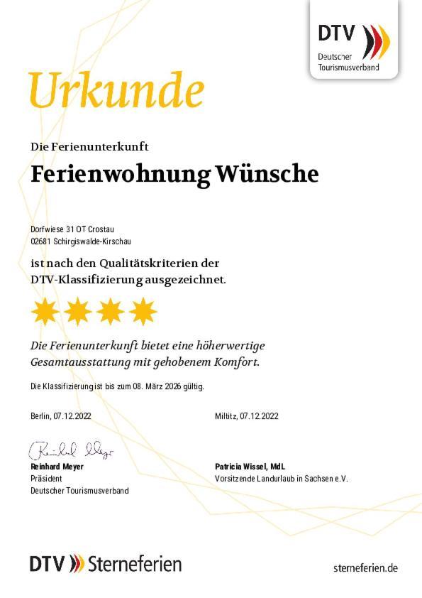 Ferienwohnung Wuensche Crostau Экстерьер фото